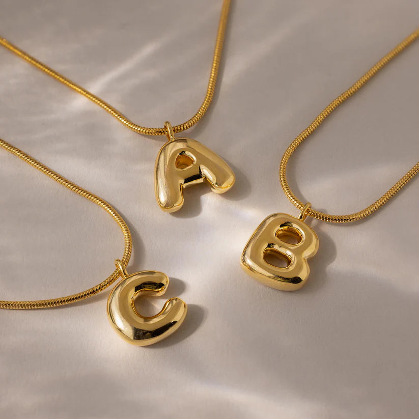Bubble Initial Necklace