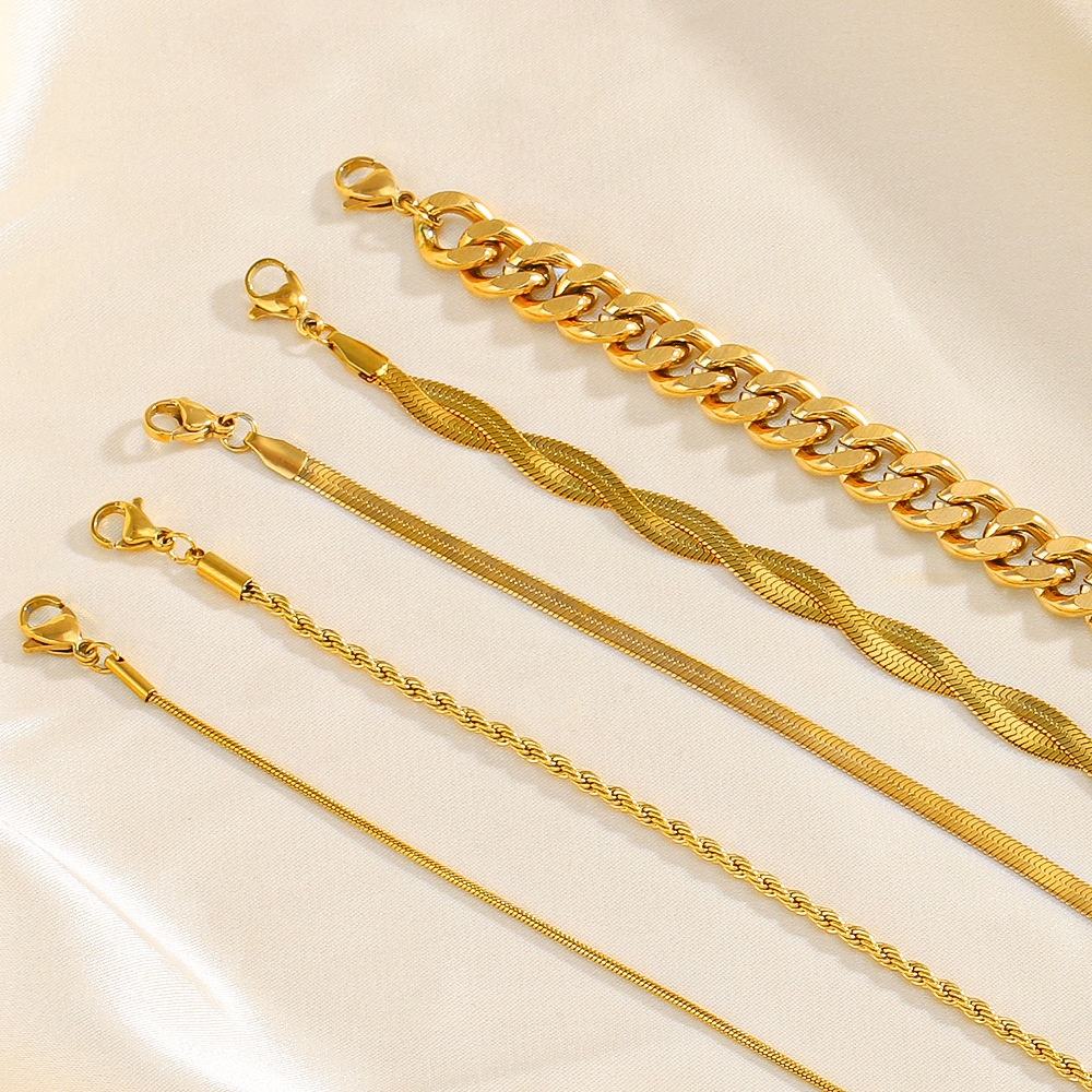 Golden Radiance Chain Bracelet Set