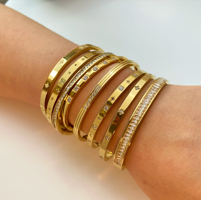 Celestial Gold Luxe Bangle Set