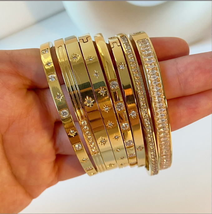 Celestial Gold Luxe Bangle Set