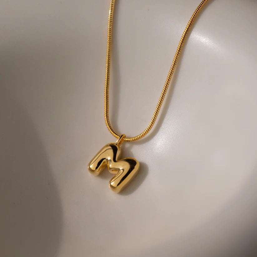 Bubble Initial Necklace