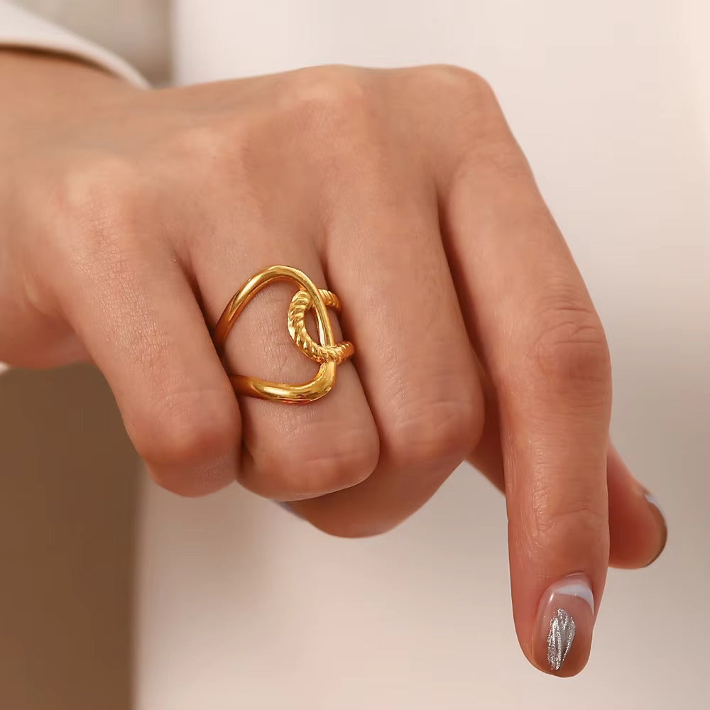 Golden Knot Statement Ring